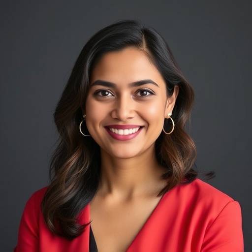 Portrait of Anya Sharma, Founder and Studio Director.